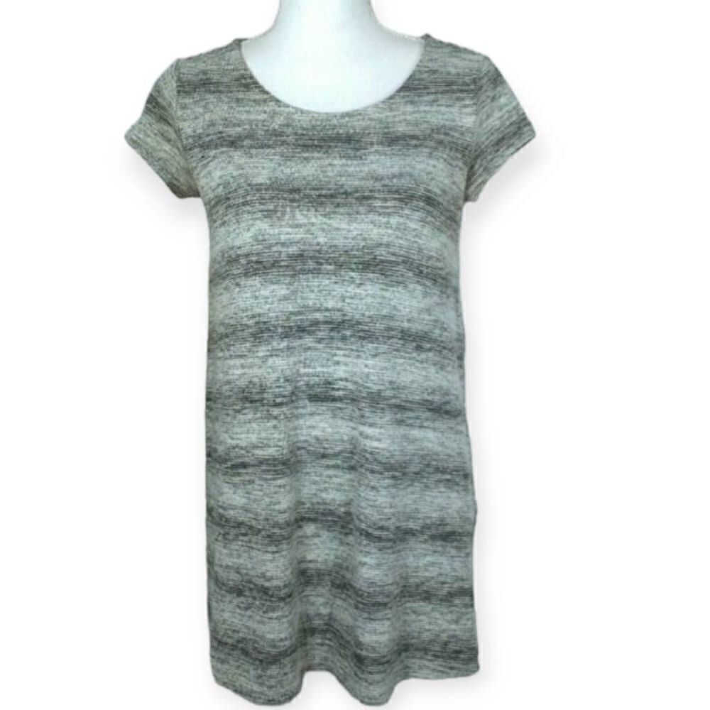 MOSSIMO GRAY STRIPE SWING DRESS SZ.M EUC